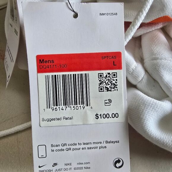 Nike Have A Nike Day French Terry Pullover Hoodie DQ4171-100 White Men's Size's - Picture 7 of 8